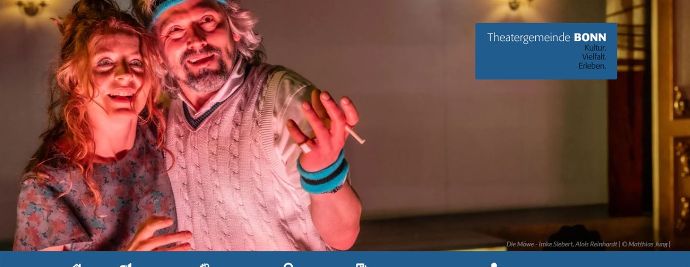 Screenshot der Website Theatergemeinde Bonn