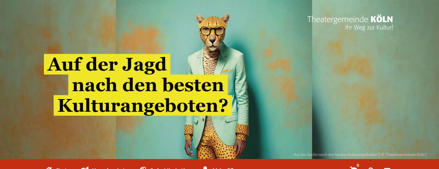 Screenshot der Website Theatergemeinde Köln